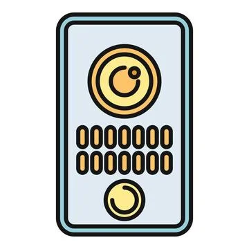 Video intercom system providing smart home security access 스톡 일러스트
