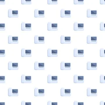 Video intercom system seamless pattern for security concept Stock Illustration