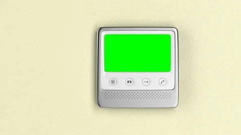 Video intercom on the wall Stock Footage 121611181