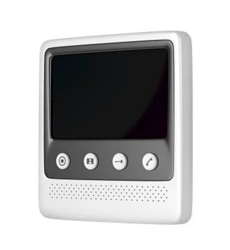 Video intercom on white. Stock Illustration
