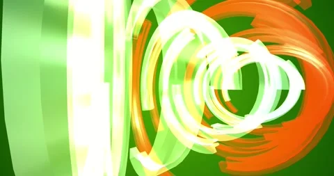Video intro with green background featuring orange and yellow circles Stock Footage 267717557