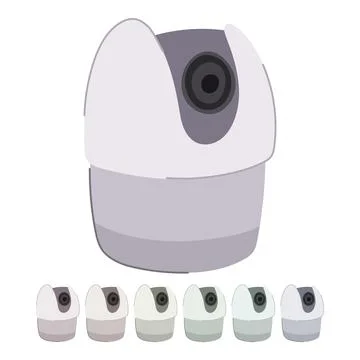 Video ip camera vector cartoon graphic Stock Illustration