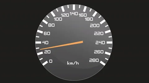 Video of isolated speedometer - tachometer, accelerating and slowing down Stock Footage 65317546