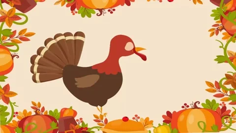 In this video, it shows a walking turkey which signifies thanks giving. Stock Footage 219905365