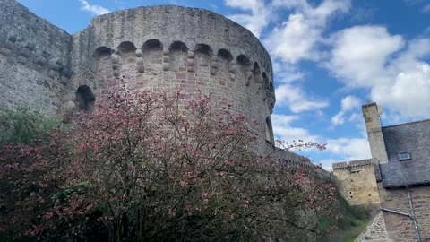Video of the Jerzual Gate from the outer fortifications of Dinan, France Stock Footage 246147997