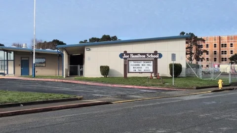 Video of John Hampkins Elementary School sign with witty message Stock Footage 328962639