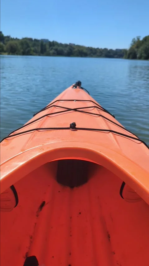 Video from a kayak with a view of the river Video stock 281769099