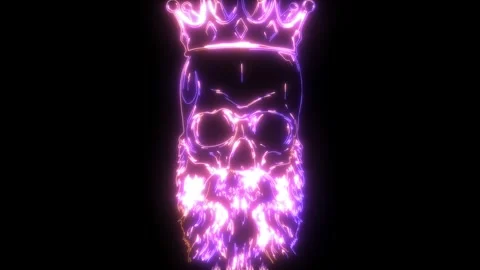 Video of king skull with beard Stock Footage 274485443