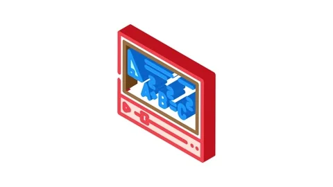 Video lecture education platform isometric icon animation Stock Footage 327277463