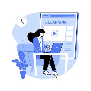 Video lecture isolated cartoon vector illustrations. Illustrazione stock