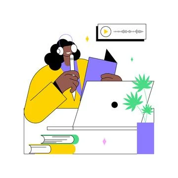 Video lecture isolated cartoon vector illustrations. Stockillustratie