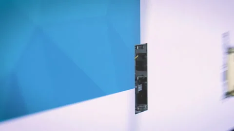 Video led screen moduls installation removal of professional technician, Stock Footage 286714818