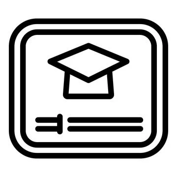 Video lesson icon outline vector. Study course Stockillustratie