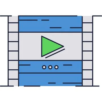 Video lesson icon training webinar tutorial vector 스톡 일러스트