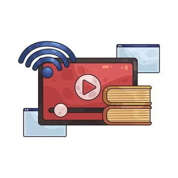 Video lesson illustration Stock Illustration