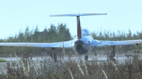 Video of light engine plane on runway Video stock 108295869