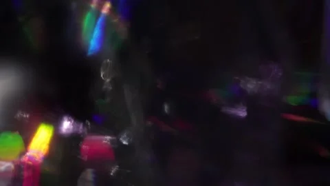 Video of light leaks and multi-colored crystal light flames on the left Видео 317492326