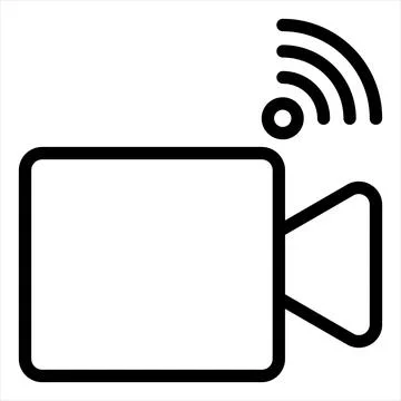 Video line icon vector illustration isolated on white background Stock Illustration