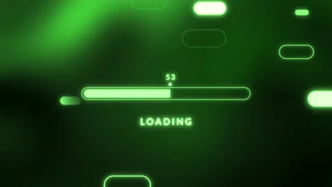 Vídeo Loading digital color verde Stockbeeldmateriaal 236982007