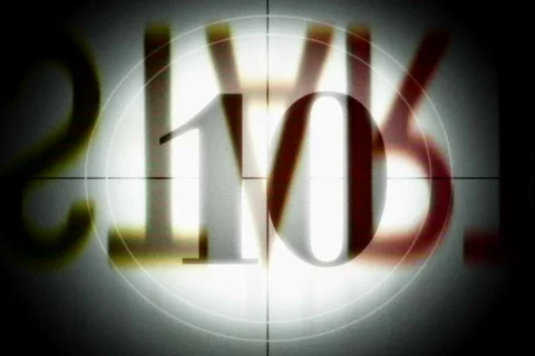Video loop with 10 to 1 countdown Stock Footage 515357