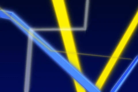 Video loop with changing lines of color Stock Footage 515387