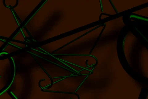 Video loop with clothes hangers Stock-Footage 515193