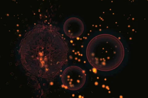 Video loop with festive fireworks display Stock Footage 576723