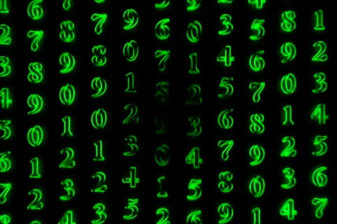 Video loop with streaming green numbers Stock Footage 576727