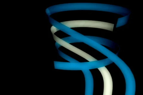 Video loop with wavy ribbon pattern Stock Footage 515849