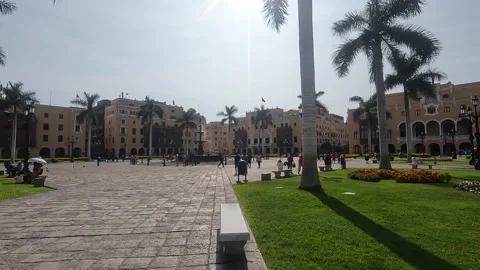 Video of the main square in the capital of Peru. Stock Footage 233601612