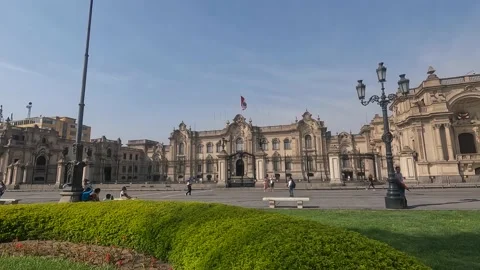 Video of the main square in the capital of Peru. Stock Footage 233601812