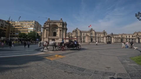 Video of the main square in the capital of Peru. Stock Footage 233602740
