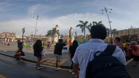 Video of the main square in the capital of Peru. Stock Footage 233602847