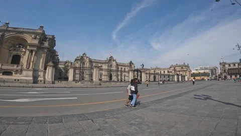 Video of the main square in the capital of Peru. Stock Footage 233605104