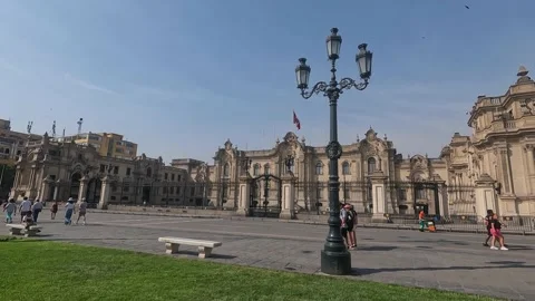 Video of the main square in the capital of Peru. Stock Footage 233605109