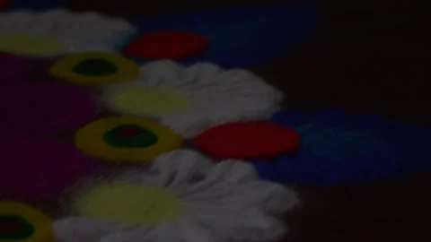 Video of making of  simple easy rangoli designs at home  Video stock 319436398