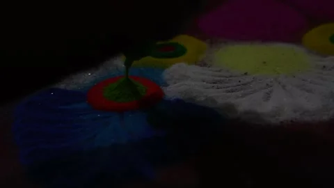 Video of making of  simple easy rangoli designs at home  Video stock 319436485