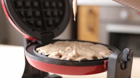 Video of Making a waffle from start to end Stock Footage 67674497