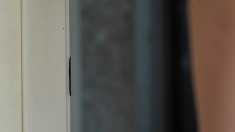Video of man opens the door and enter in (out) Stock Footage 211175974