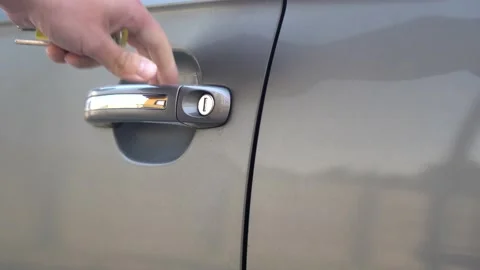 Video of man opens the door and enter in (out) Stock Footage 211176242