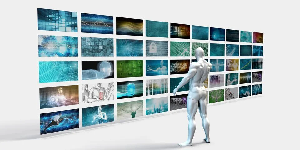 Video Marketing Analytics Stock Illustration