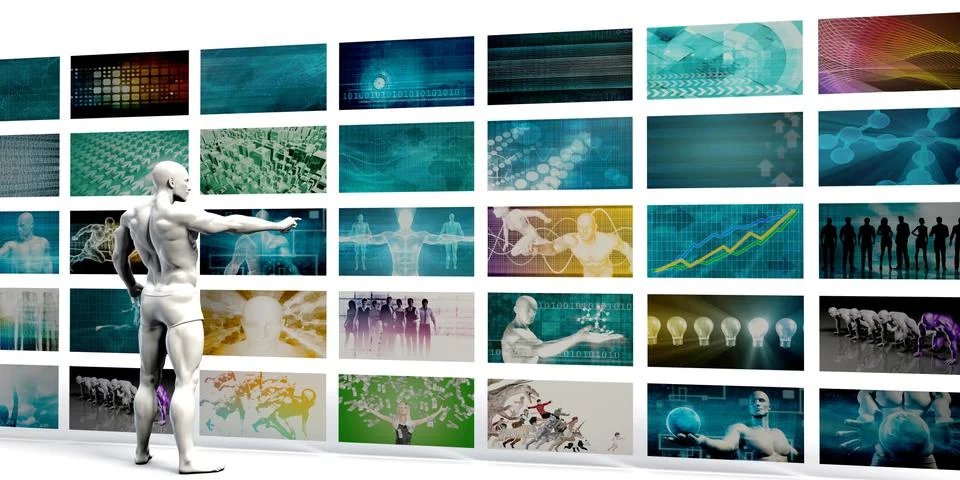 Video Marketing Analytics Stock Illustration