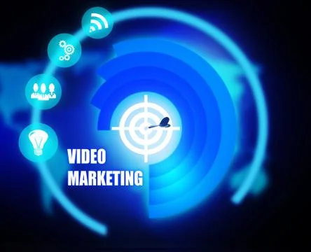 Video Marketing concept plan Stock Illustration