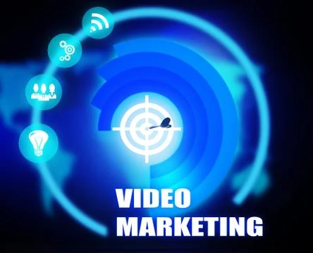 Video Marketing concept plan Stock Illustration