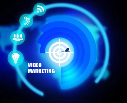 Video Marketing concept plan Stock Illustration