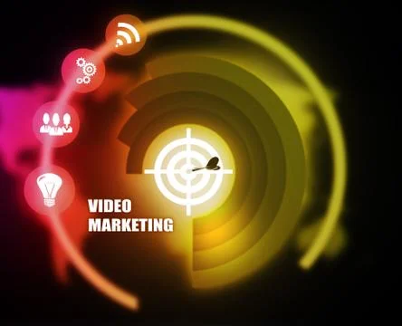Video Marketing concept plan Stock Illustration