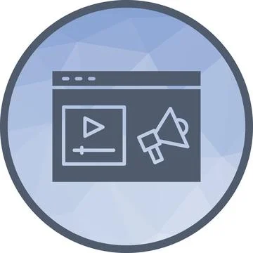 Video Marketing icon vector image. Illustrazione stock