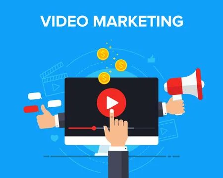 Video marketing vector icon concept Stock Illustration