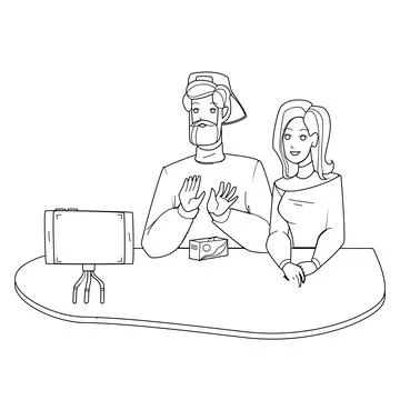 Video marketing vector Illustrazione stock
