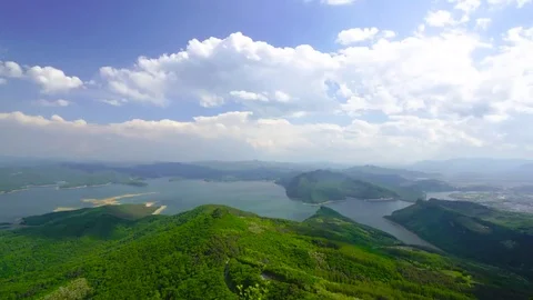 Video-material-of-landscape-Island-delay-photography-under-blue-sky-and-whit 스톡 동영상 126134175